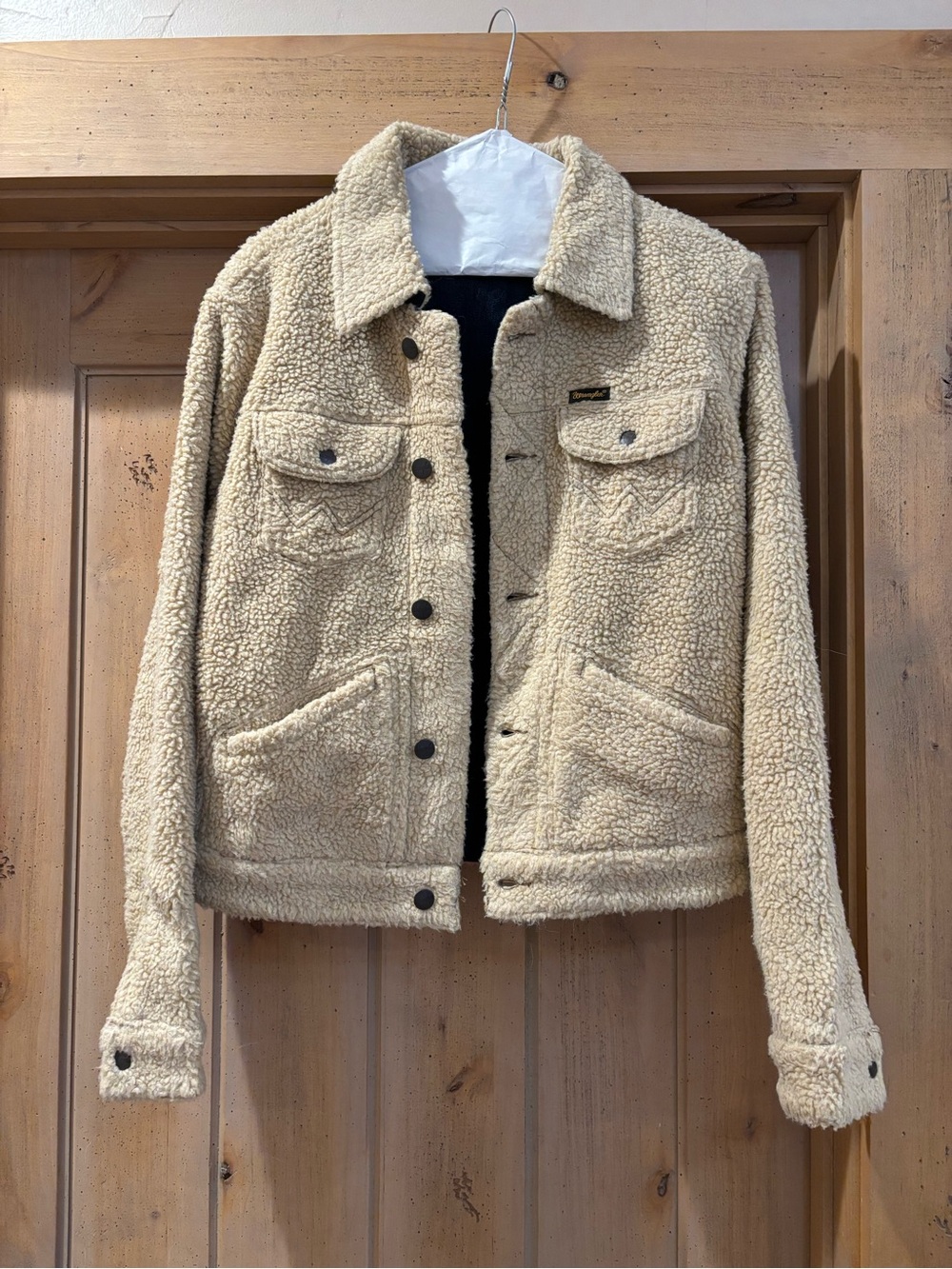 Wrangler Sherpa Fleece Trucker Jacket - Cream